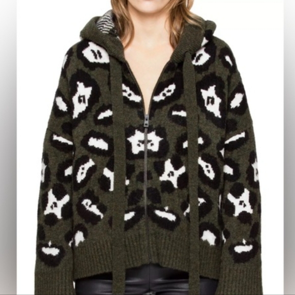 ZADIG & VOLTAIRE Lennox Hooded Zip Cardigan XS/S - Picture 1 of 7